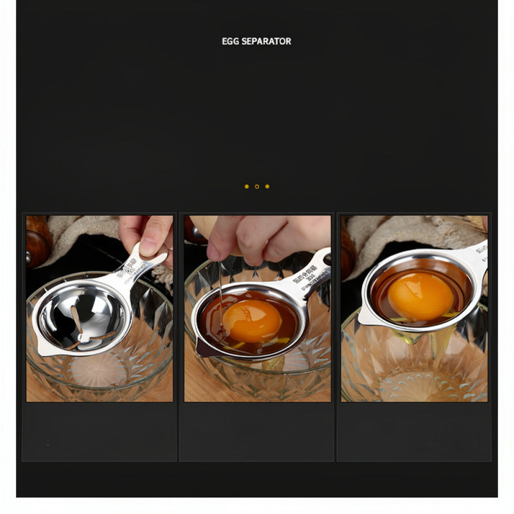 Kitchen Helper Gadgets - Stainless Steel Egg Yolk Separator Kitchen