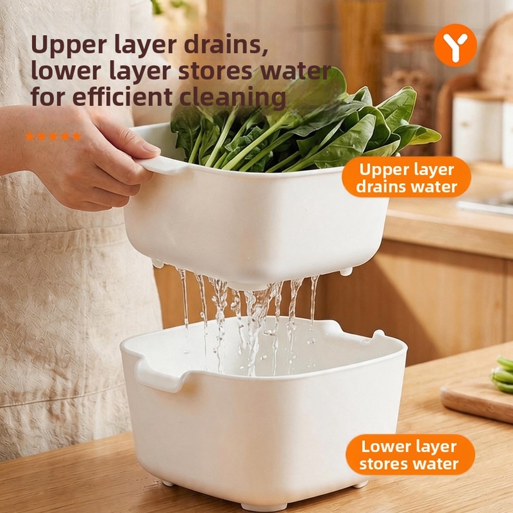 FoodGrade Two Tier Drain Baske - Kitchen Gadgets Organizer review and price