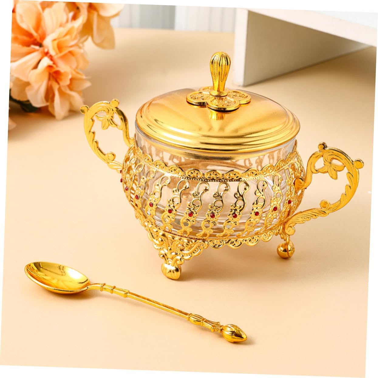 Sugar Bowl with Lid and Spoon  - Kitchen Gadgets Gold review and price