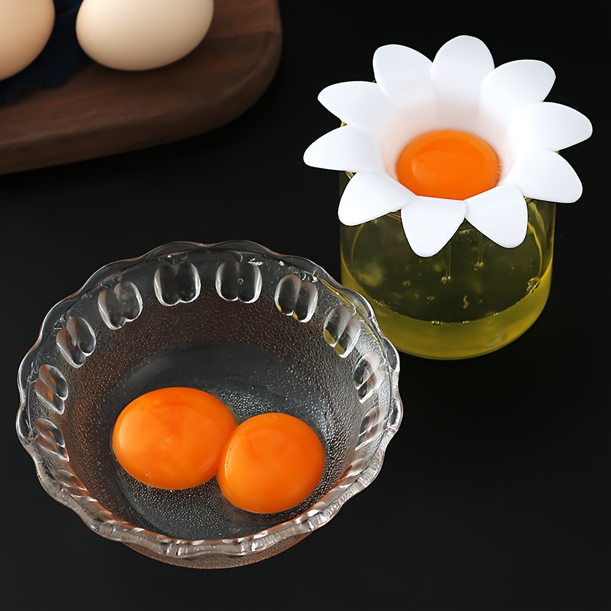 1pc/ Cute Flower Design Egg Wh - Egg Separator Tool review and price